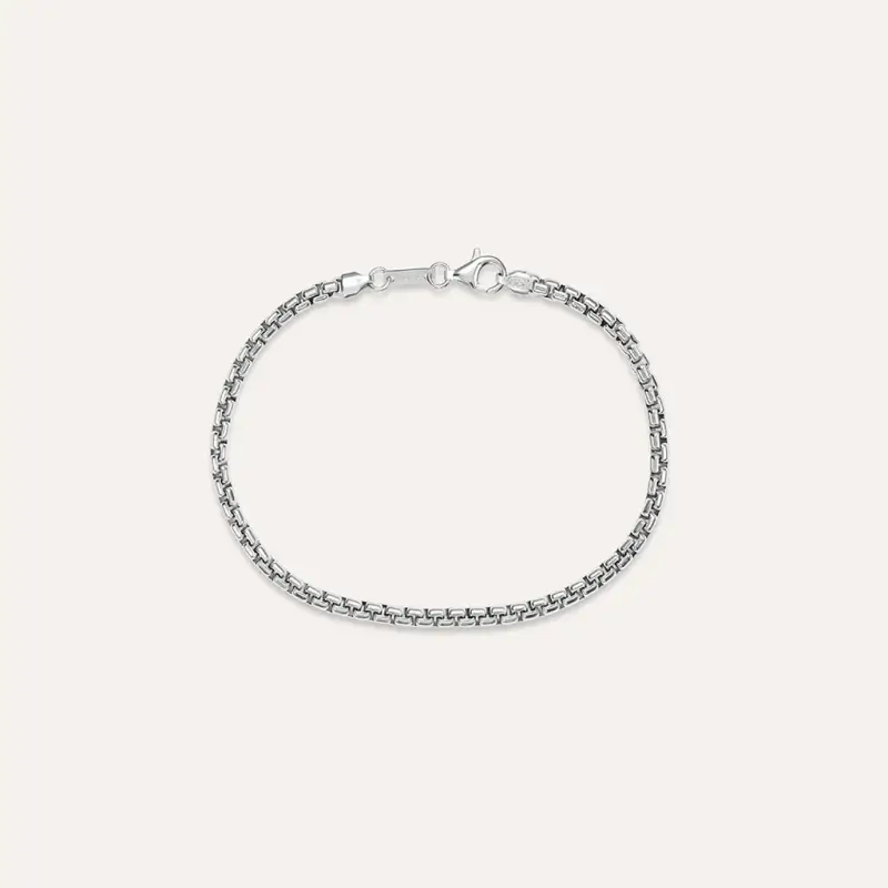 Bracciale Catena Gentleman Argento Rodiato