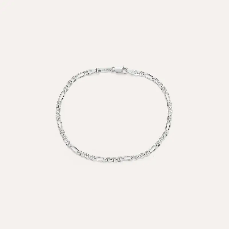 Bracciale Catena Gentleman Argento Rodiato