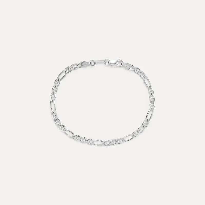 Bracciale Catena Gentleman Argento Rodiato