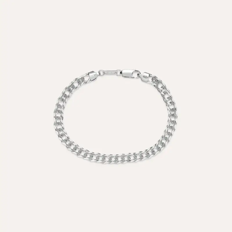 Bracciale Catena Gentleman Argento Rodiato