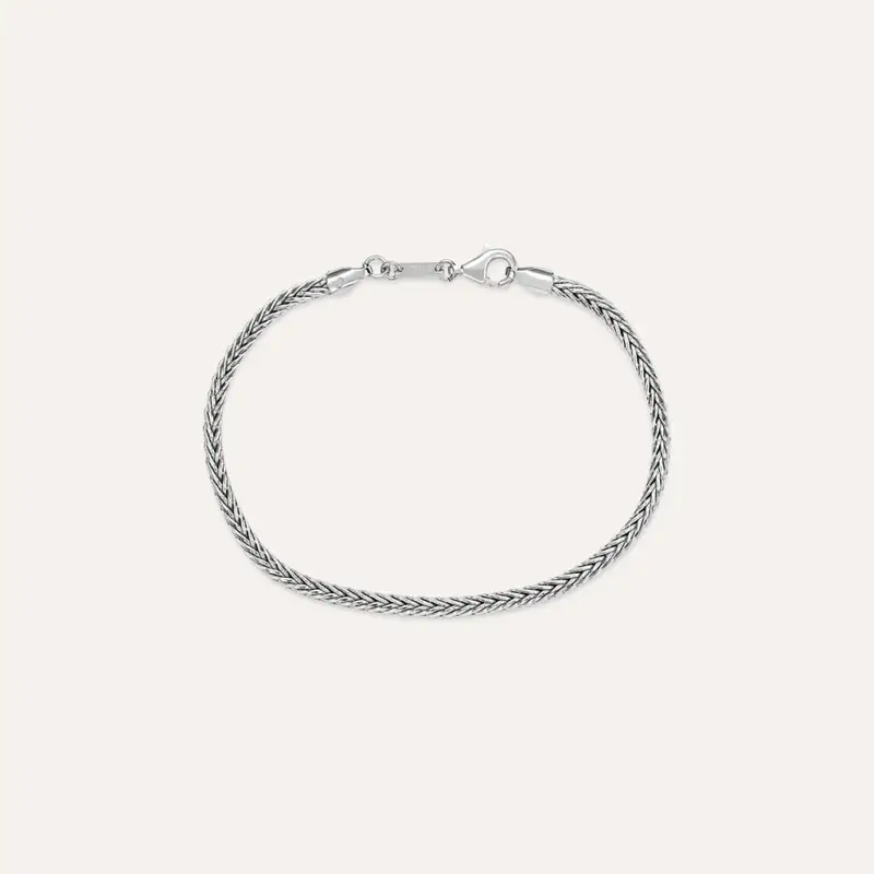 Bracciale Catena Gentleman Argento Rodiato