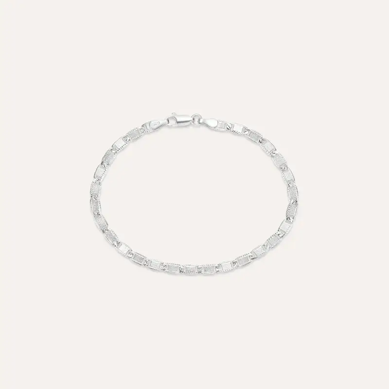 Bracciale Catena Gentleman Argento Rodiato