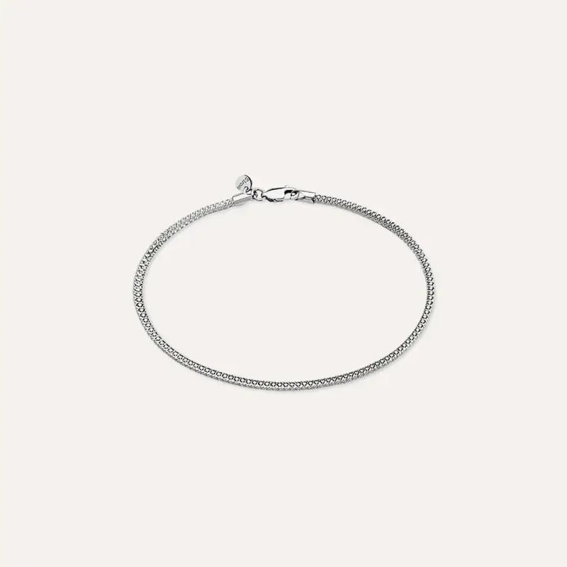 Bracciale Catena Gentleman Argento Rodiato