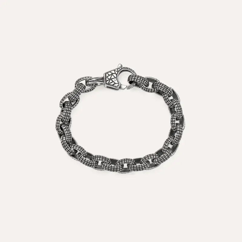 Bracciale Catena Man Code Acciaio Bicolore