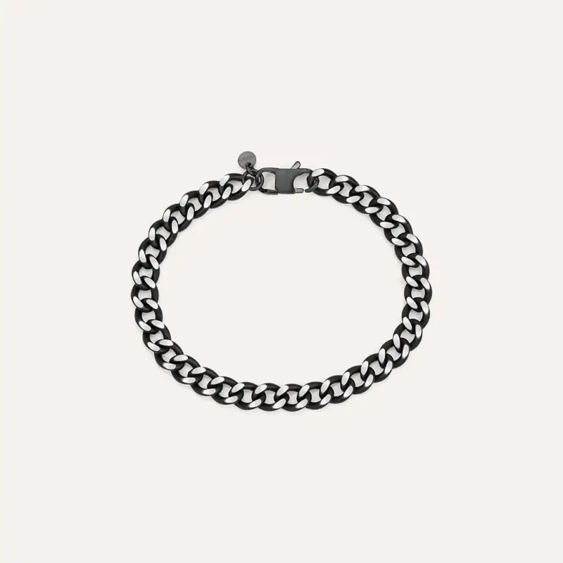 Bracciale Catena Man Code Acciaio Nero