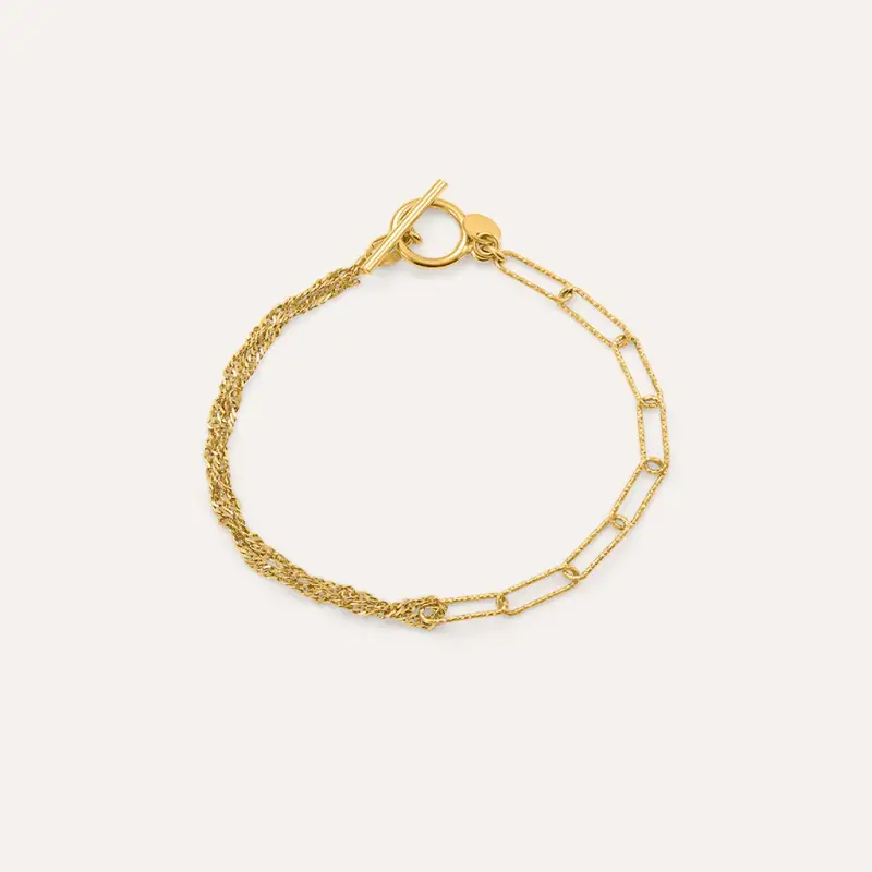 Bracciale Catena Silver Collection Argento Dorato