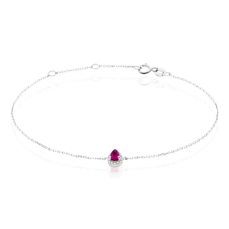 Bracciale Charlotte Oro Bianco Rubino Diamante