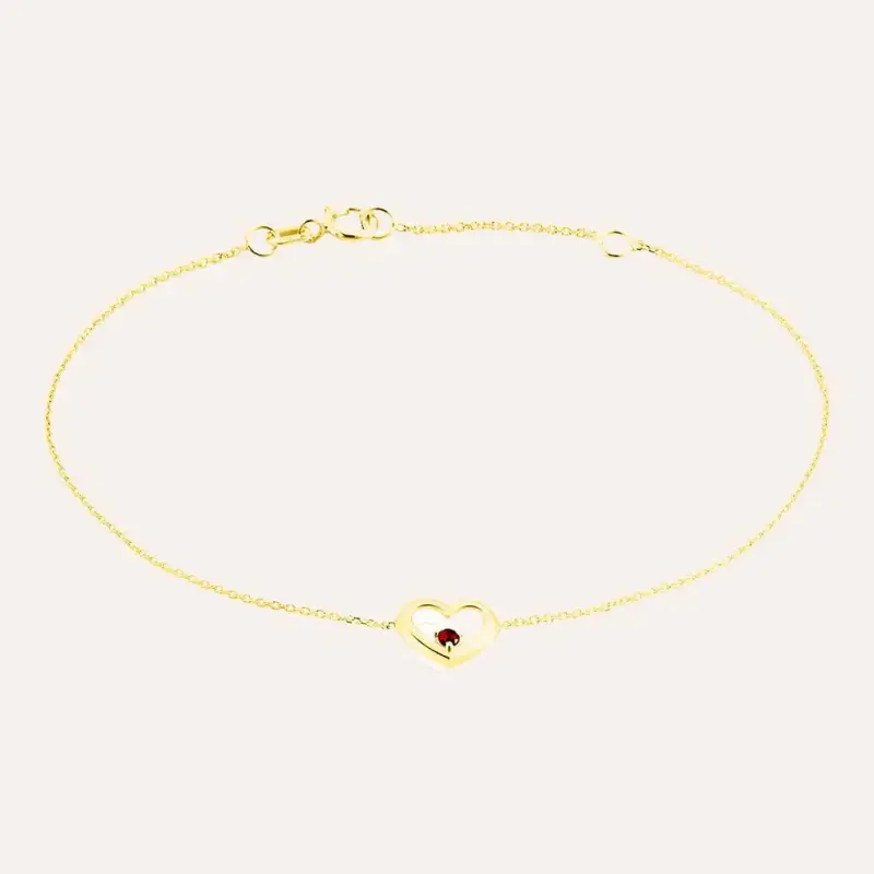 Bracciale Charlotte Oro Giallo Rubino