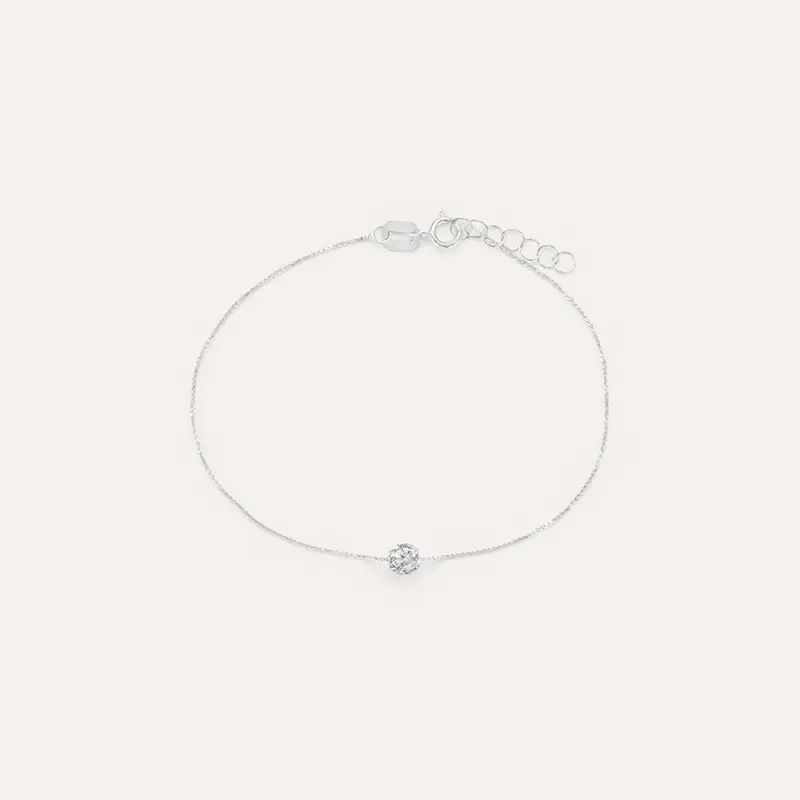 Bracciale Christelle Oro Bianco Cristallo