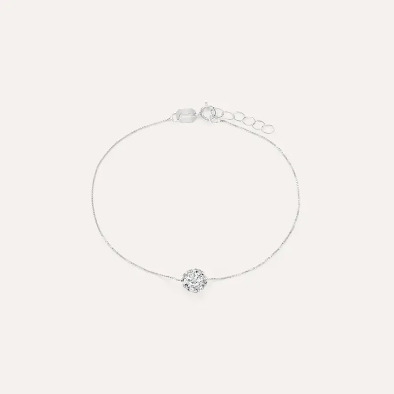 Bracciale Christelle Oro Bianco Cristallo