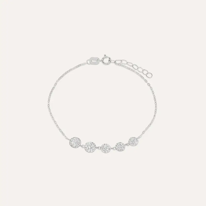 Bracciale Christelle Oro Bianco Cristallo