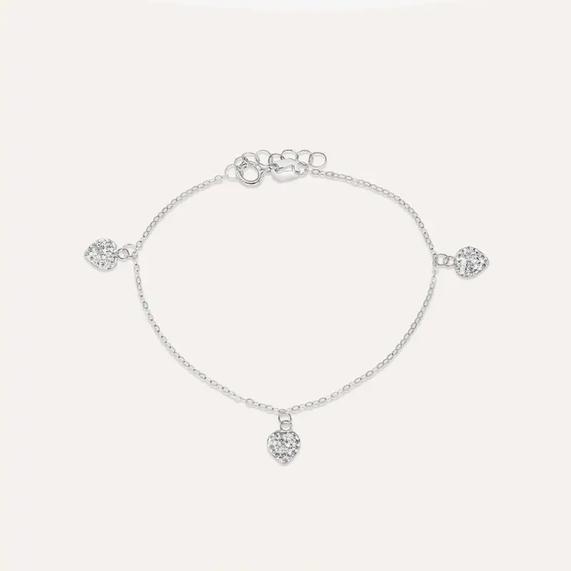 Bracciale Christelle Oro Bianco Cristallo