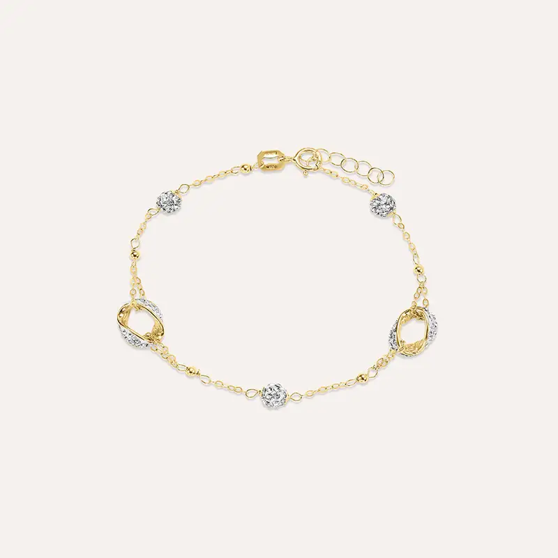 Bracciale Christelle Oro Giallo Cristallo