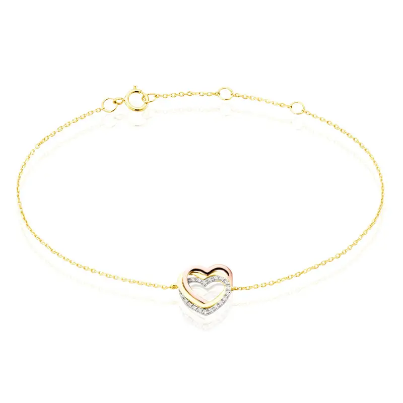 Bracciale Claire Oro Tricolore Cubic Zirconia