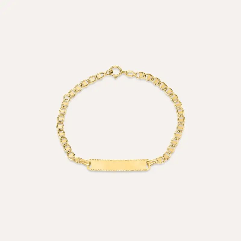Bracciale Con Targhetta Holy Oro Giallo