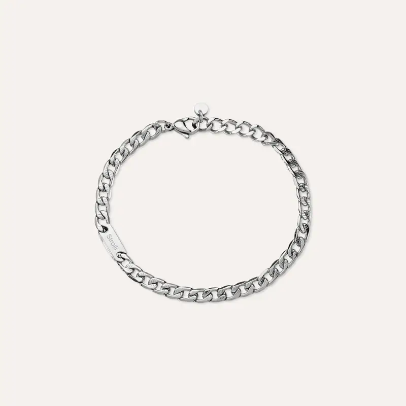 Bracciale Con Targhetta Man Code Acciaio