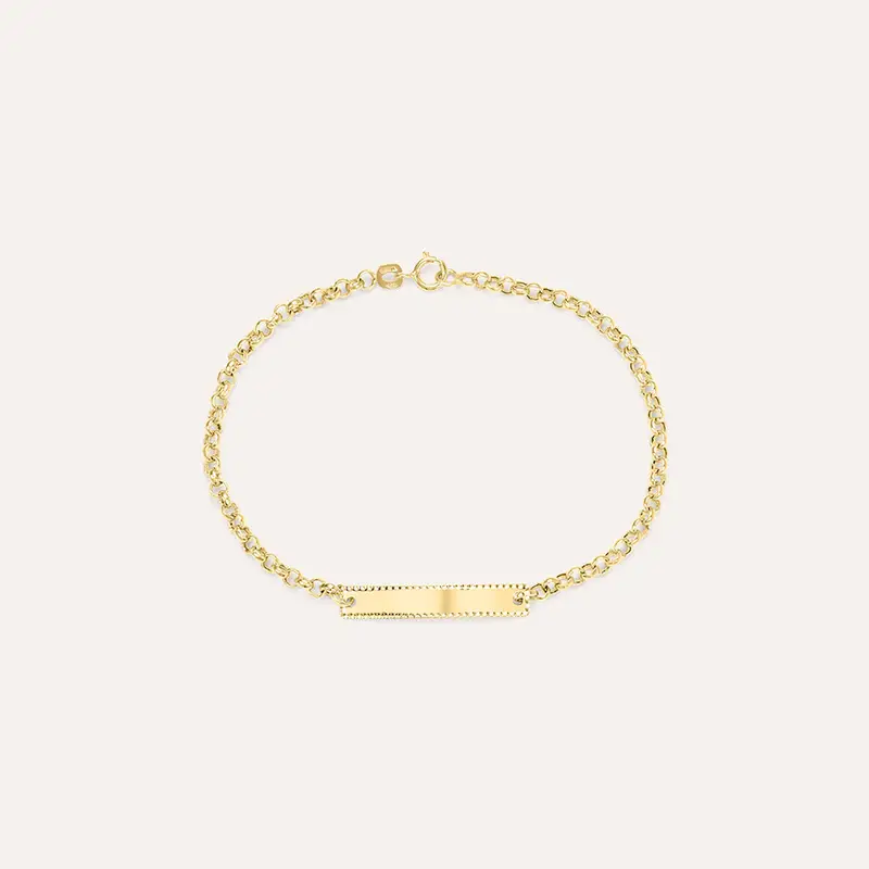 Bracciale Con Targhetta Religious Gold Oro Giallo