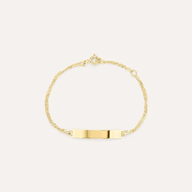 Bracciale Con Targhetta Religious Gold Oro Giallo