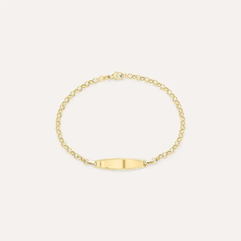 Bracciale Con Targhetta Religious Gold Oro Giallo