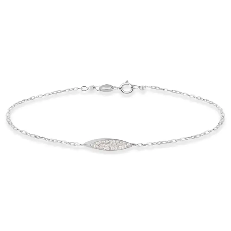 Bracciale Crystal Gold Oro Bianco Cristallo