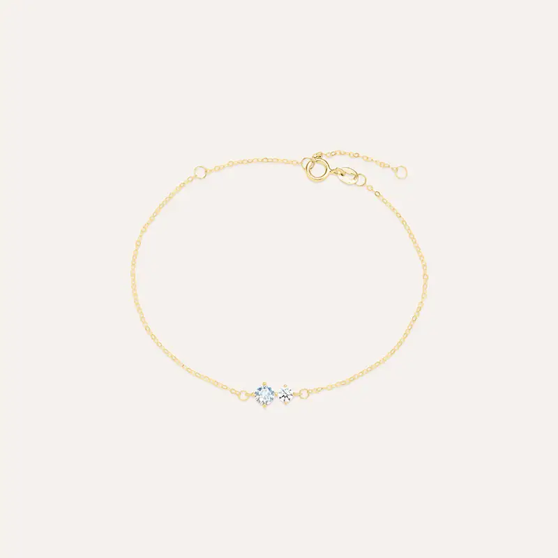 Bracciale Doppio Punto Luce Claire Oro Giallo Cubic Zirconia