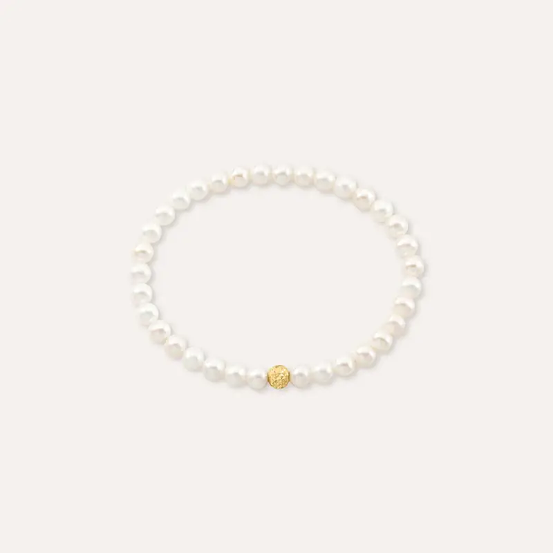 Bracciale Gabrielle Oro Giallo Perla D Acqua Dolce