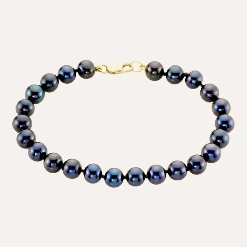 Bracciale Gabrielle Oro Giallo Perla D Acqua Dolce