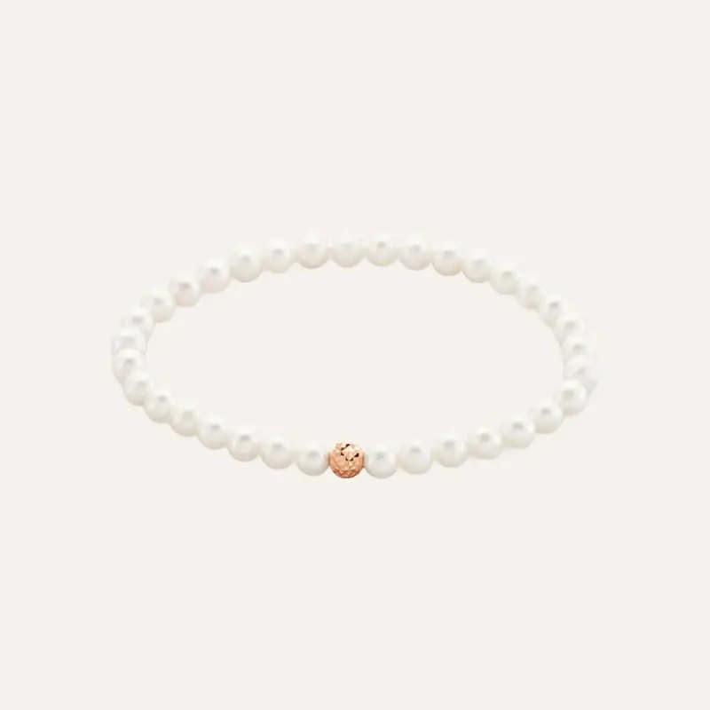Bracciale Gabrielle Oro Rosa Perla D Acqua Dolce