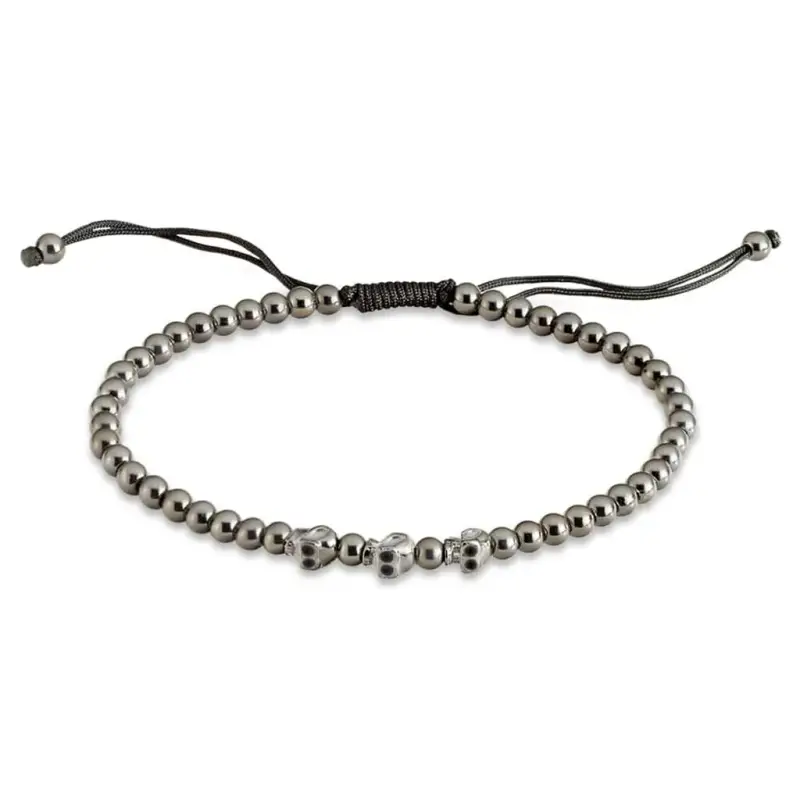 Bracciale in metallo brunito e cristalli