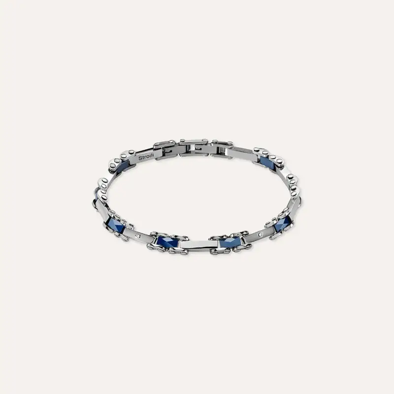 Bracciale Man Code Acciaio Bicolore Cubic Zirconia