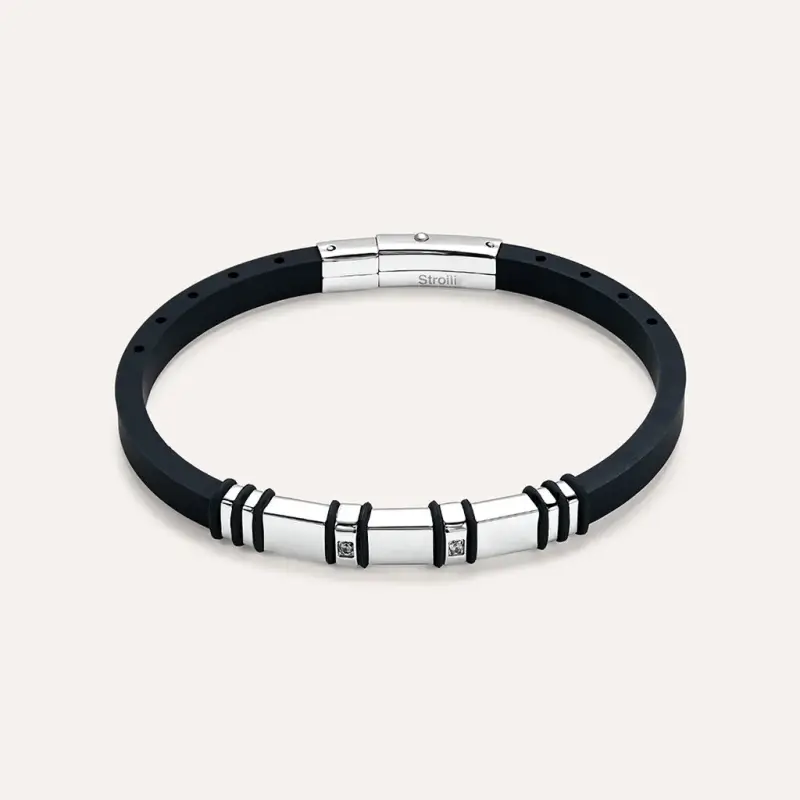 Bracciale Man Code Acciaio Cubic Zirconia