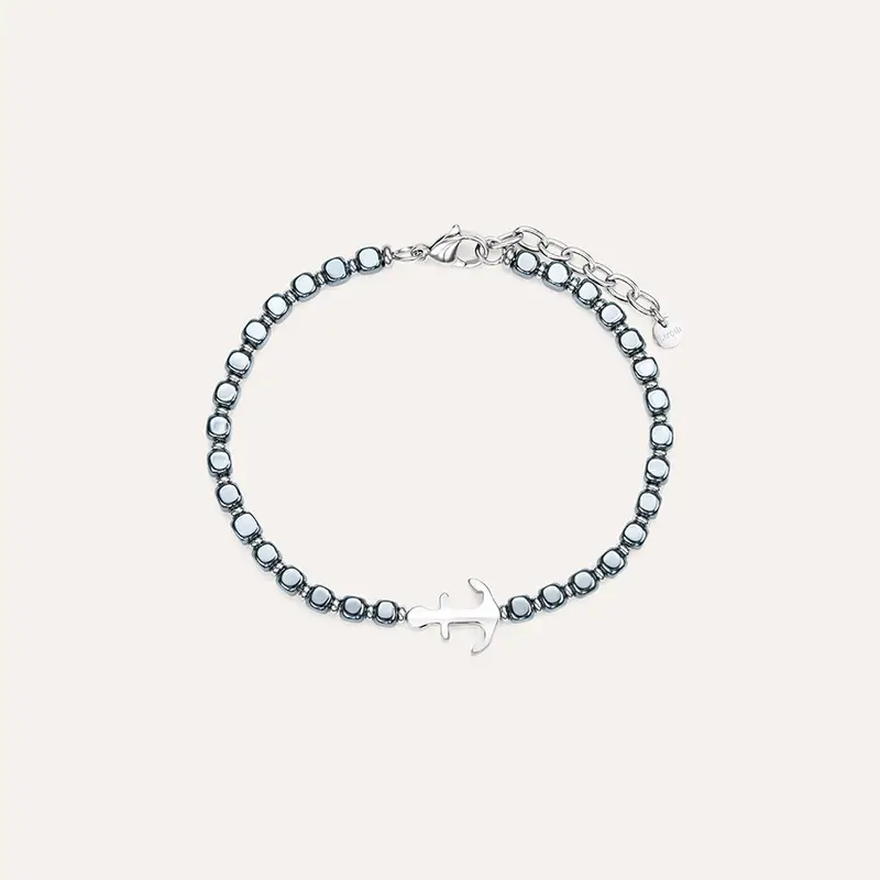 Bracciale Man Code Acciaio Ematite