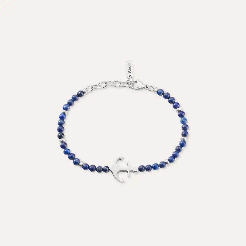 Bracciale Man Code Acciaio Lapislazzuli