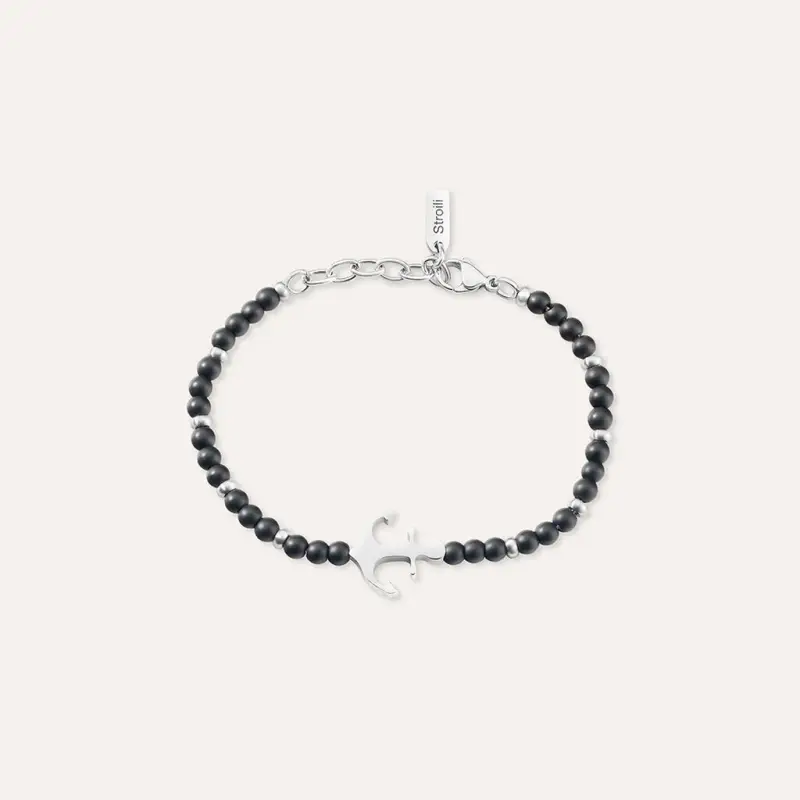 Bracciale Man Code Acciaio Onice