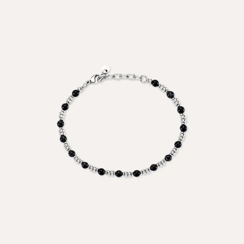 Bracciale Man Code Acciaio Onice