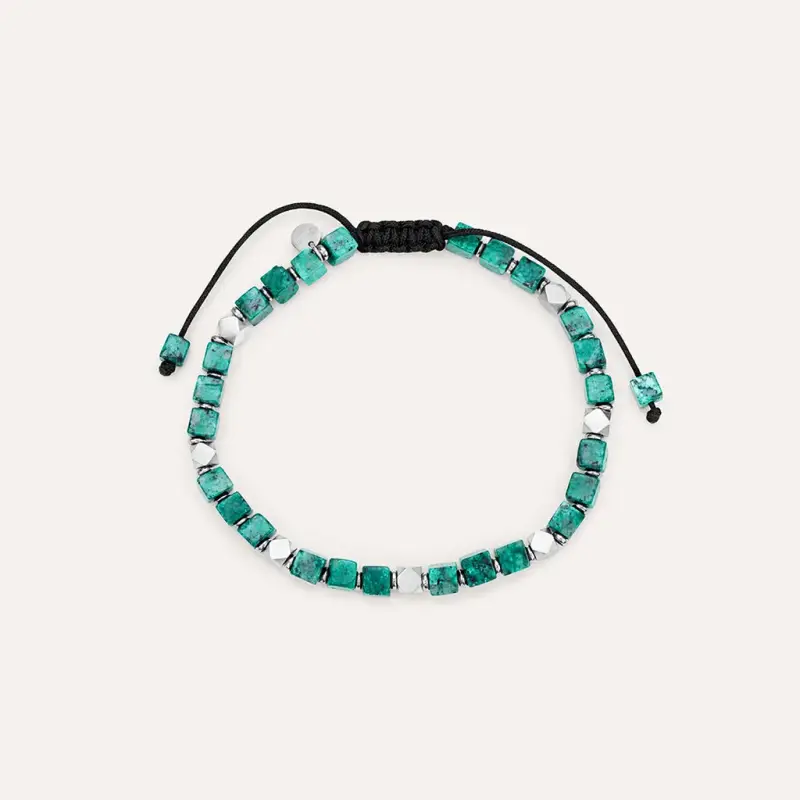 Bracciale Man Code Acciaio Turchese