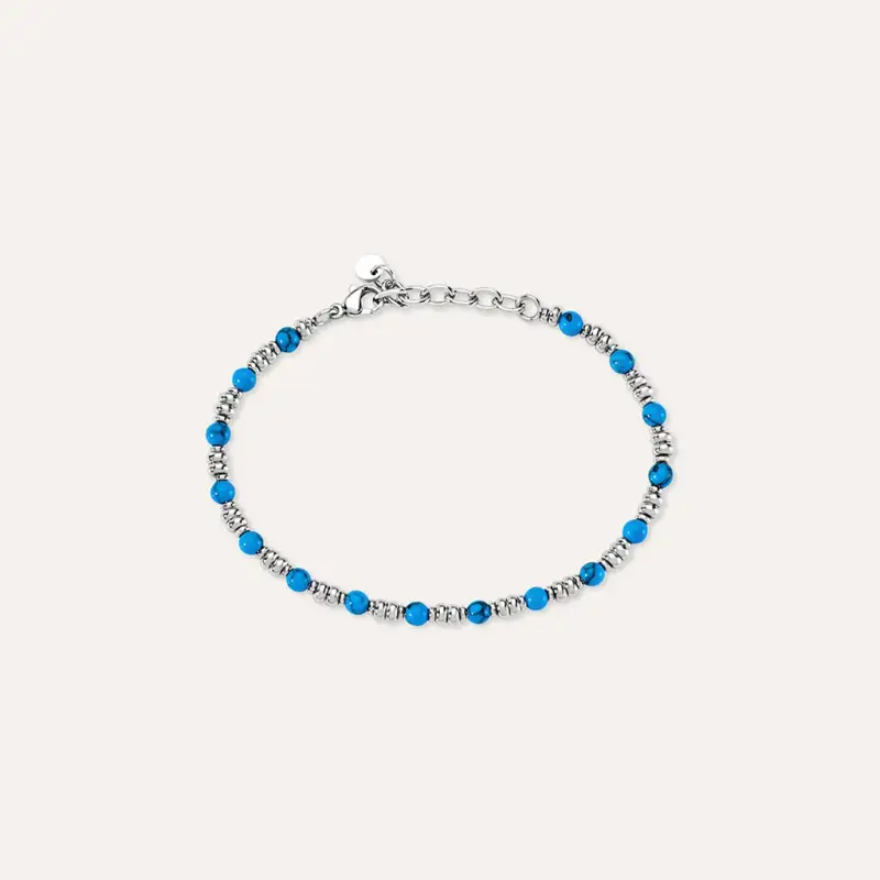 Bracciale Man Code Acciaio Turchese