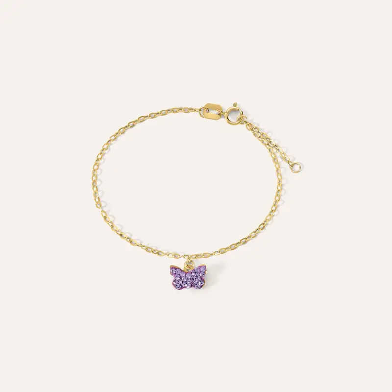 Bracciale Mon Petit Oro Giallo Cristallo