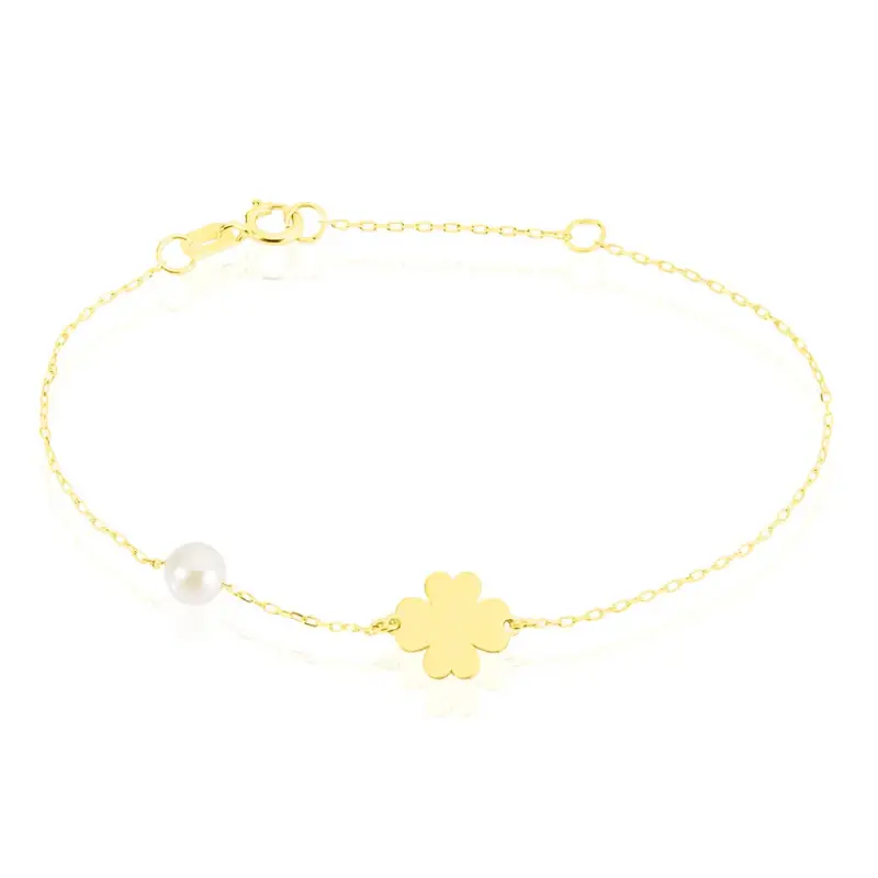 Bracciale Mon Petit Oro Giallo Perla D Acqua Dolce