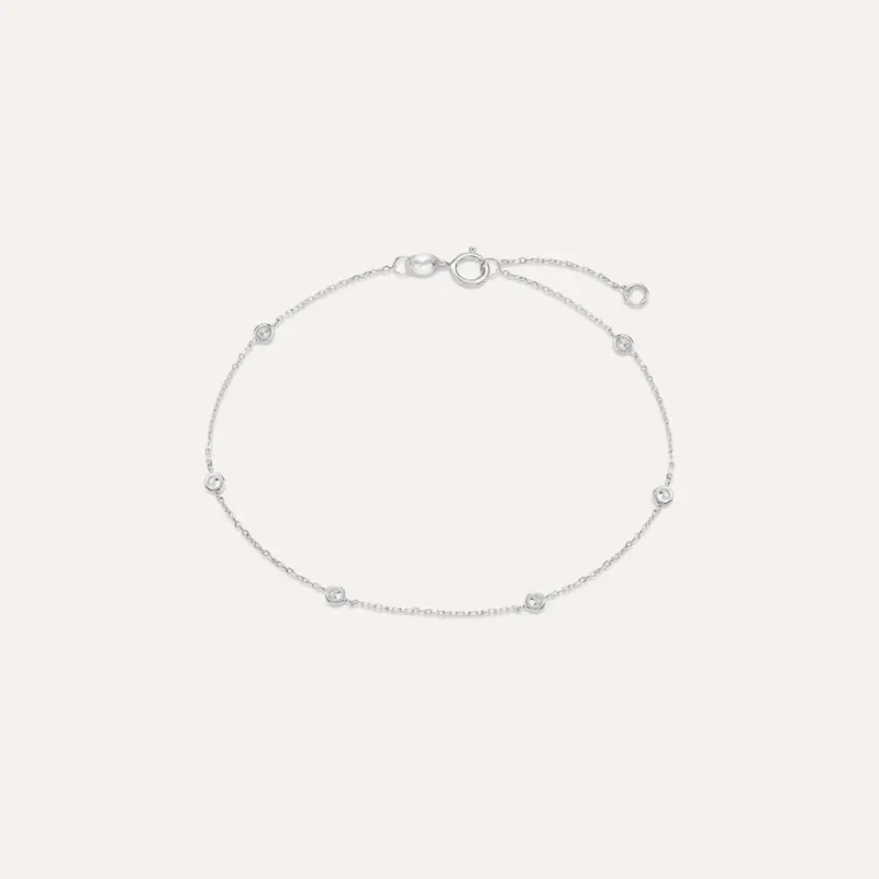 Bracciale Multi Punto Luce Claire Oro Bianco Cubic Zirconia