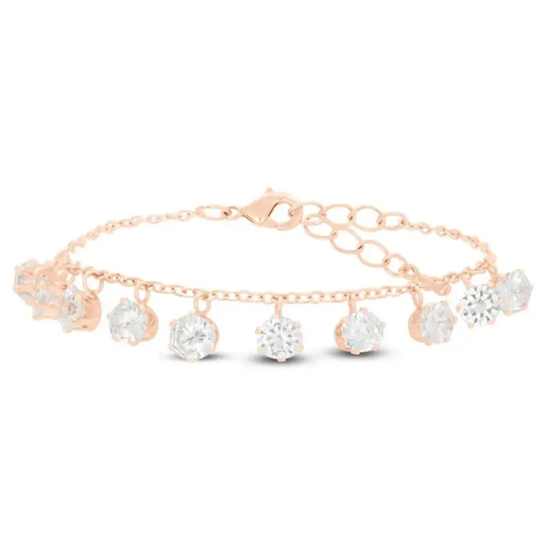 Bracciale Multi Punto Luce Romantic Shine Metallo Rosa Cristallo