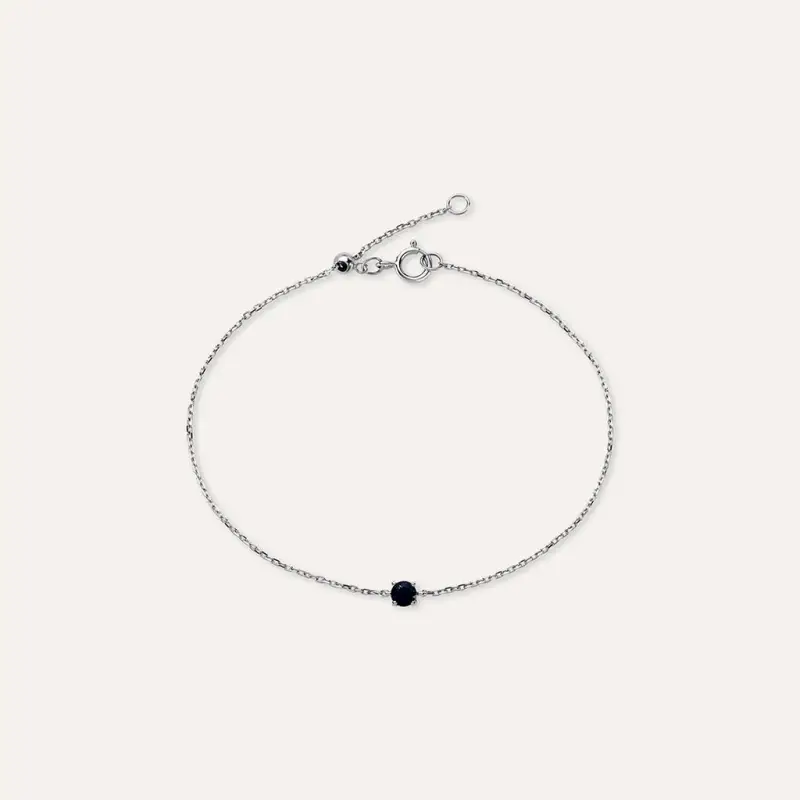 Bracciale Punto Luce Charlotte Oro Bianco Zaffiro