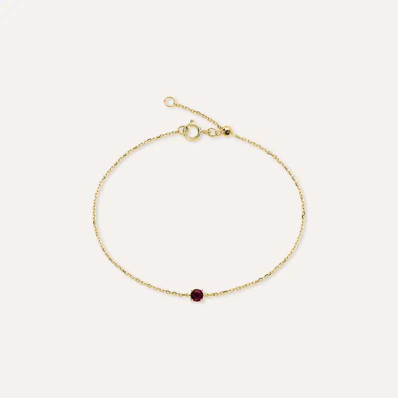 Bracciale Punto Luce Charlotte Oro Giallo Rubino