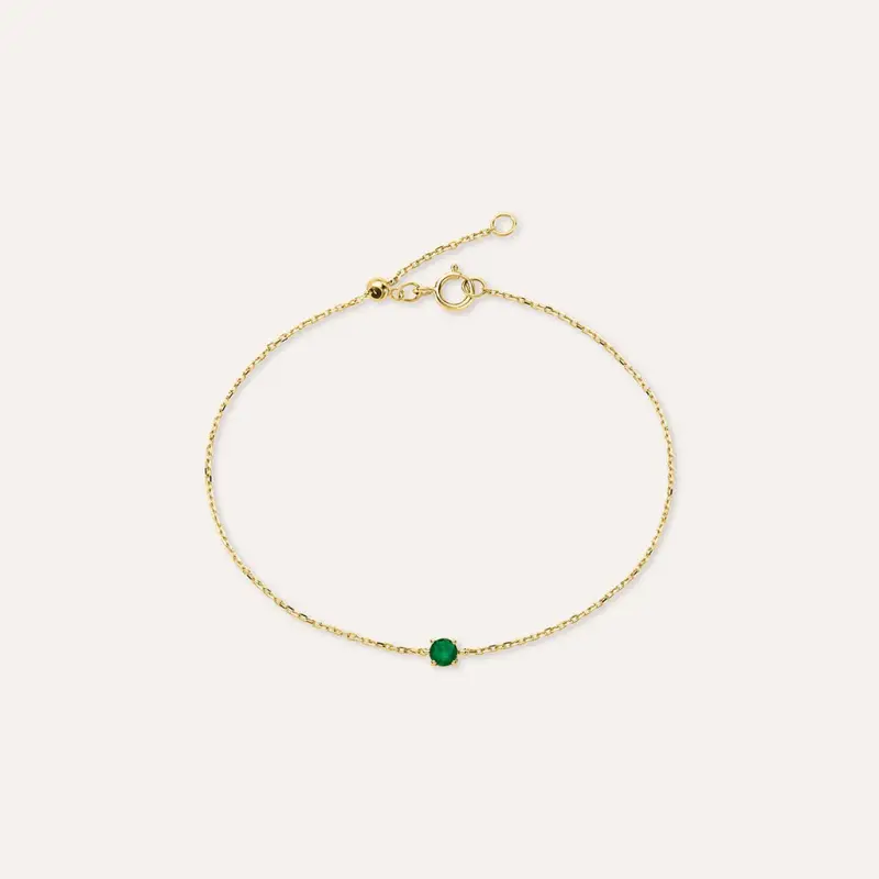 Bracciale Punto Luce Charlotte Oro Giallo Smeraldo