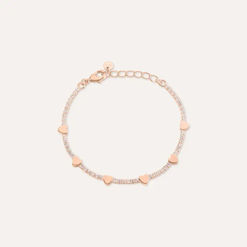 Bracciale Romantic Shine Ottone Rosa Cristallo