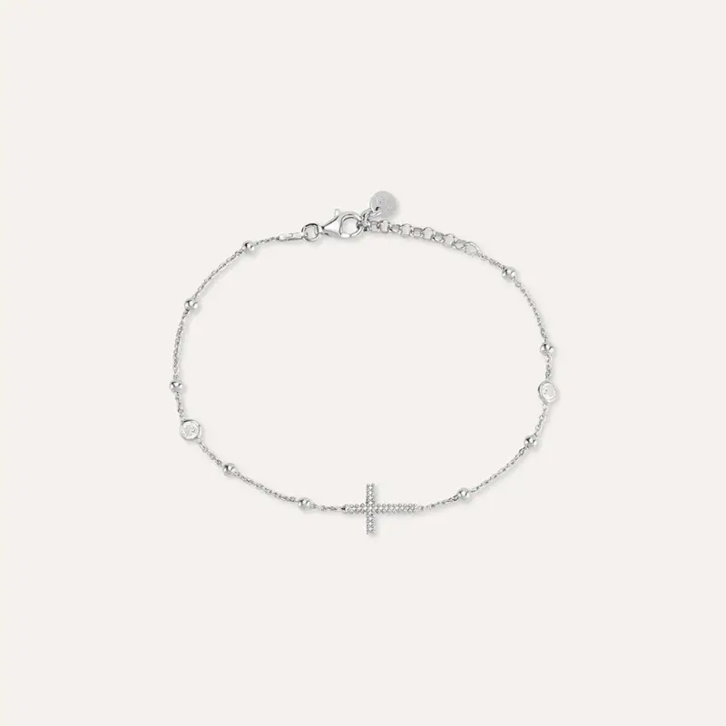 Bracciale Rosario Silver Soul Argento Rodiato Cubic Zirconia