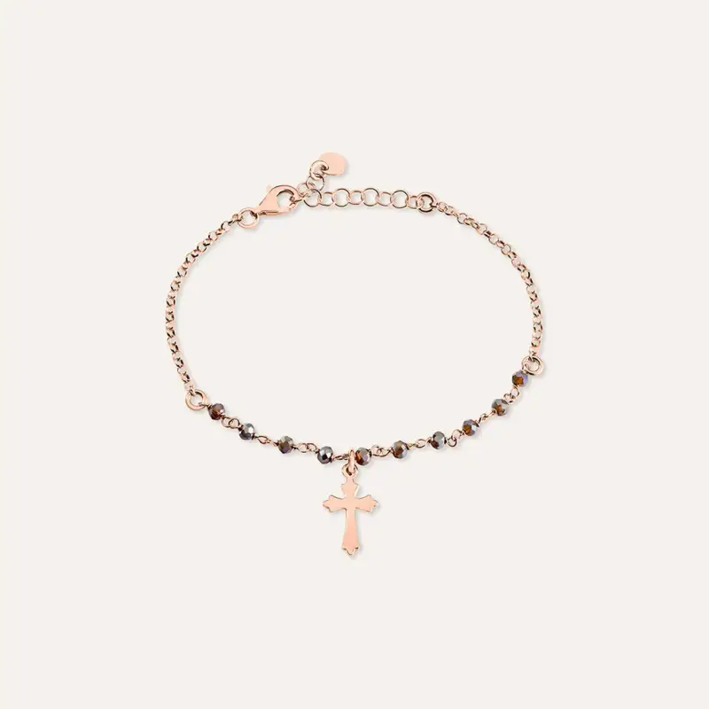 Bracciale Rosario Silver Soul Argento Rosa Cristallo