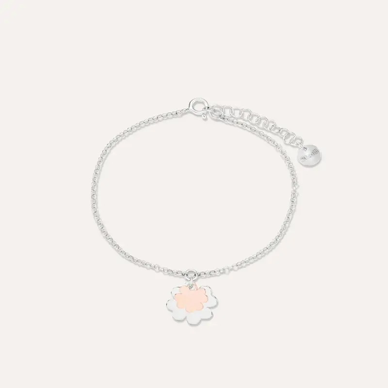 Bracciale Silver Collection Argento Bicolore Bianco / Rosa