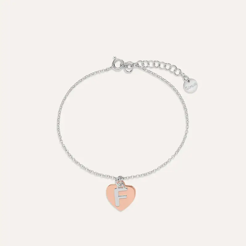 Bracciale Silver Collection Argento Bicolore Bianco / Rosa
