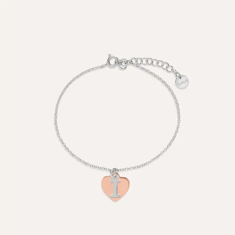 Bracciale Silver Collection Argento Bicolore Bianco / Rosa